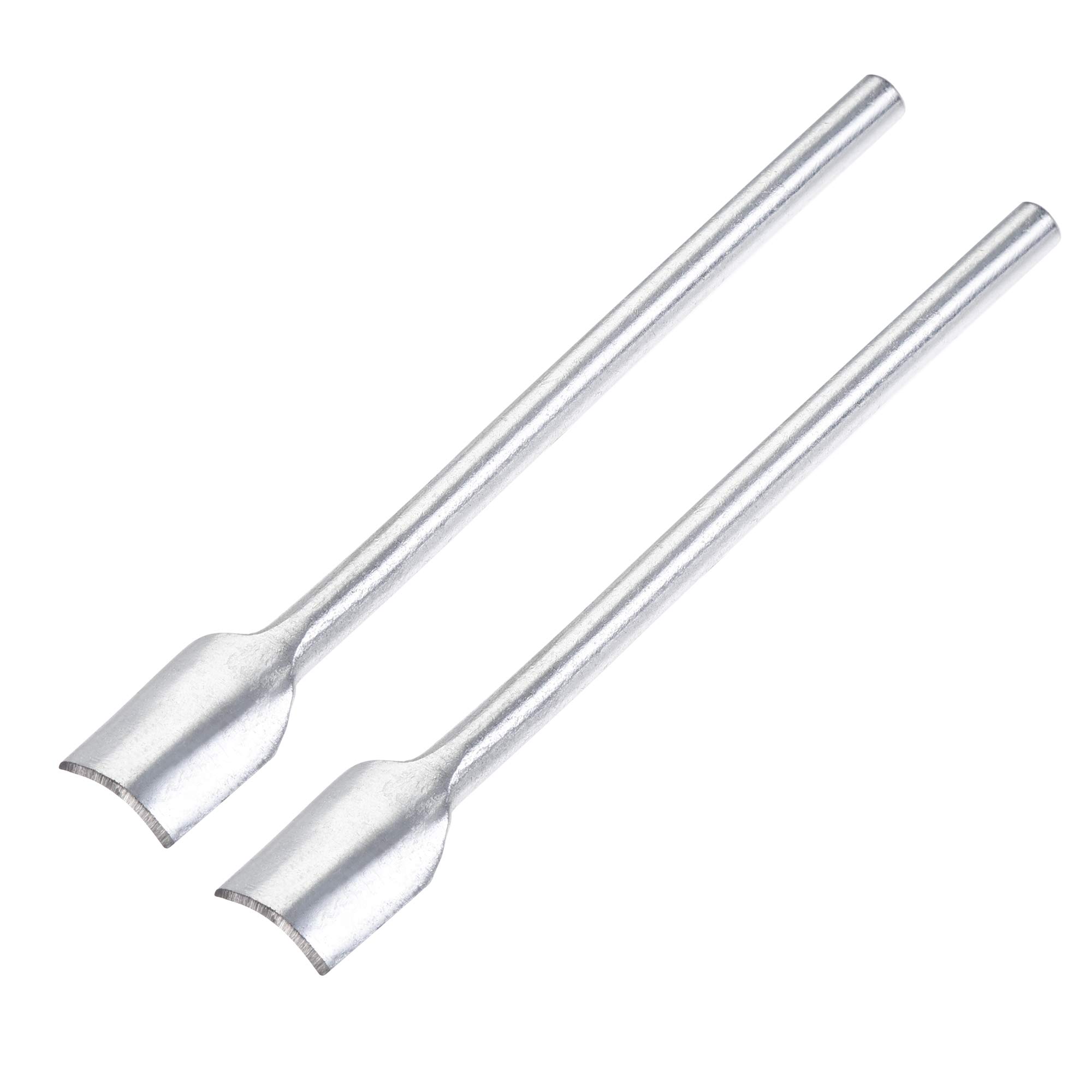 sourcing map Arc-Shaped Leather Cutter Punch 10mm Strap End Punch Tool for Crafting Strap Belt Wallet and Bag 2pcs
