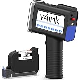 v4ink BENTSAI Handheld Inkjet Printer BT-HH6105B2 (Black) | with 12.7mm Print Height for Batch Number Date Logo QR Code Barcode Picture Printing on Any Surfaces