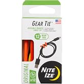 Nite Ize Gear Tie Original ProPacks - Reusable Rubber Twist Ties for Indoor &amp; Outdoor Use - Bendable Wire Interior - Durable Rubber Exterior - Secure Grip - Assorted Colors, 3" (12 Pack)