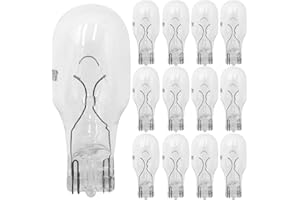 QYKAVM 12-Pack 12 Volt 7 Watt Low Voltage T5 Landscape Light Bulbs for Malibu Lights Landscape, Appliance, RV, Outdoor,Lamp -2800K Warm White,CRI 85 (Clear)