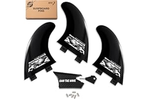 Own the Wave New Zealand Surfboard Fins Thruster Fins Set High Performance Fiberglass Reinforced 60% Recycled Nylon Plastic FCS G5 M5 for Surf Board, Shortboard, Longboard