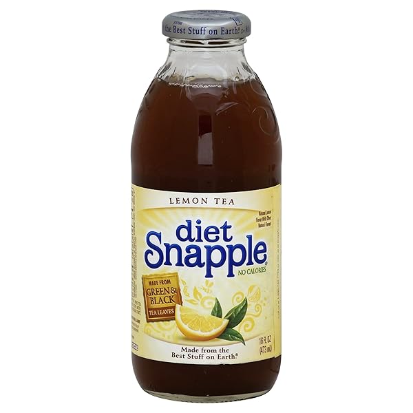 DIET SNAPPLE ICED TEA, LEMON, 16 FL OZ