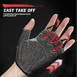 HTZPLOO Bike Gloves - Half Finger Cycling Gloves