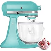 Ice Cream Maker Attachment for KitchenAid Stand Mixer, Kithcen aid Ice Cream Maker Attachment - Compatible with 4.5 QT and La