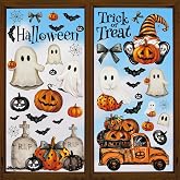 Horaldaily 83 PCS Halloween Window Cling Sticker, Ghosts Pumpkins for Home Party Supplies Shop Window Glass Display Decoration
