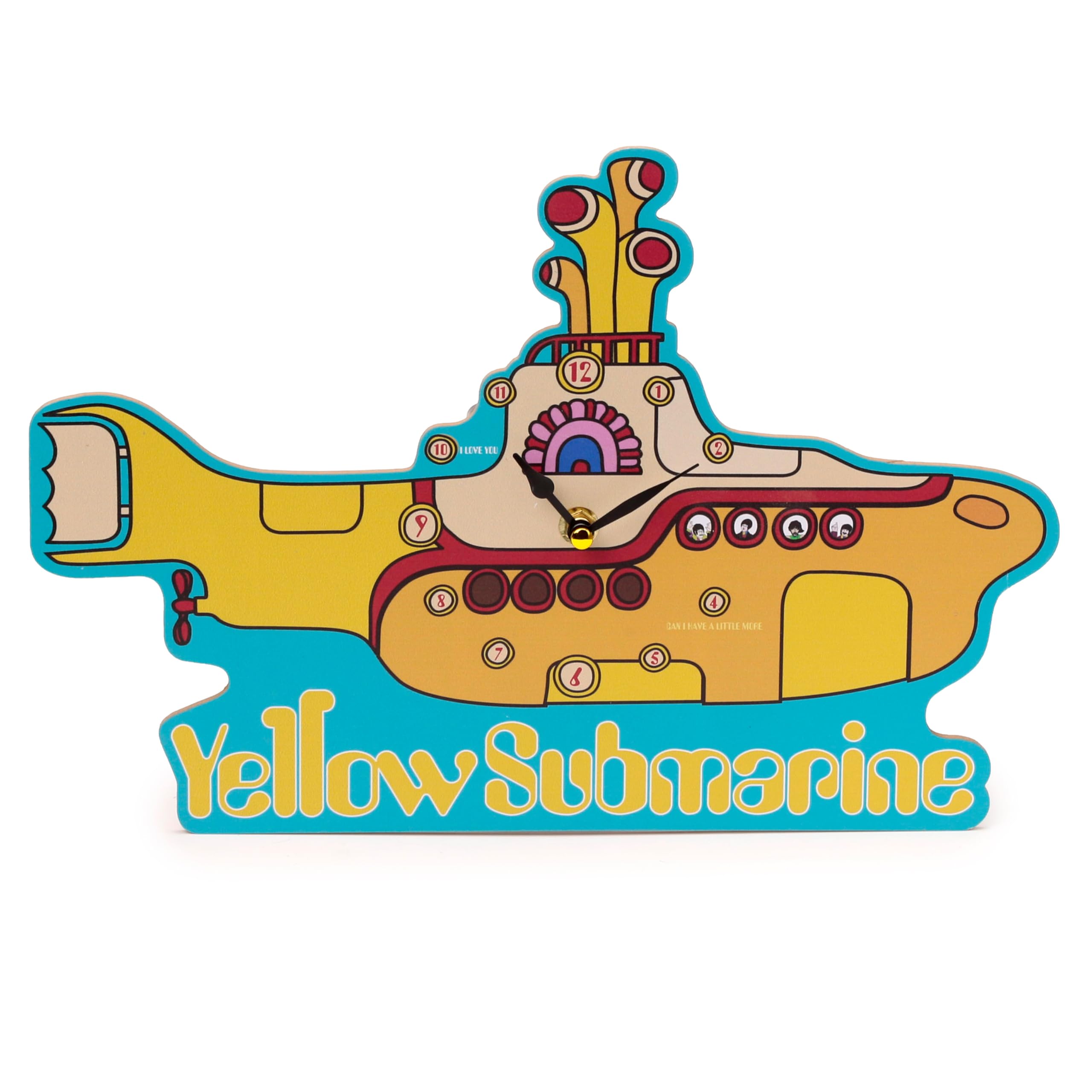 Puckator The Beatles Yellow Submarine Licensed Picture Clock - Wall Clock Clocks - Mens Cute Cool Preppy Home Gaming Room Bedroom Office Decor Decoration - Asthetic Accessories Stuff Men Things