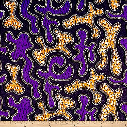 Sonna USA Supreme African Wax Print 6 Yard Purple