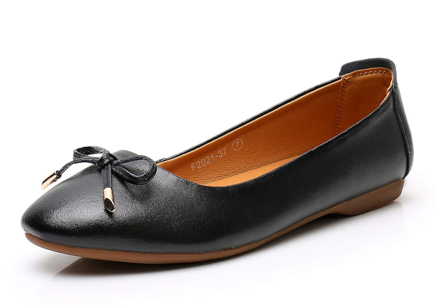 Buy VenusCelia Women's Bowknot Ballet Dance Flat Shoe (8 M US, Black