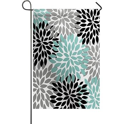 Amazon Com Hilariousm Elegant Dahlia Flower Grey Black Teal