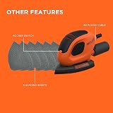 BLACK+DECKER Mouse 55W Detail Sander BEW230-GB 6 Sheets Dust Port view 9