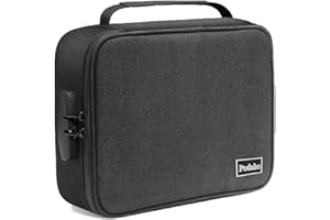 PODAHO Extra Large Smell Proof Stash Bags with Combination Lock For Storing Smoking Products, XL Large Smell Proof Container Box Case for Smelly Products, 10 X 8 X 4 Inches, Black