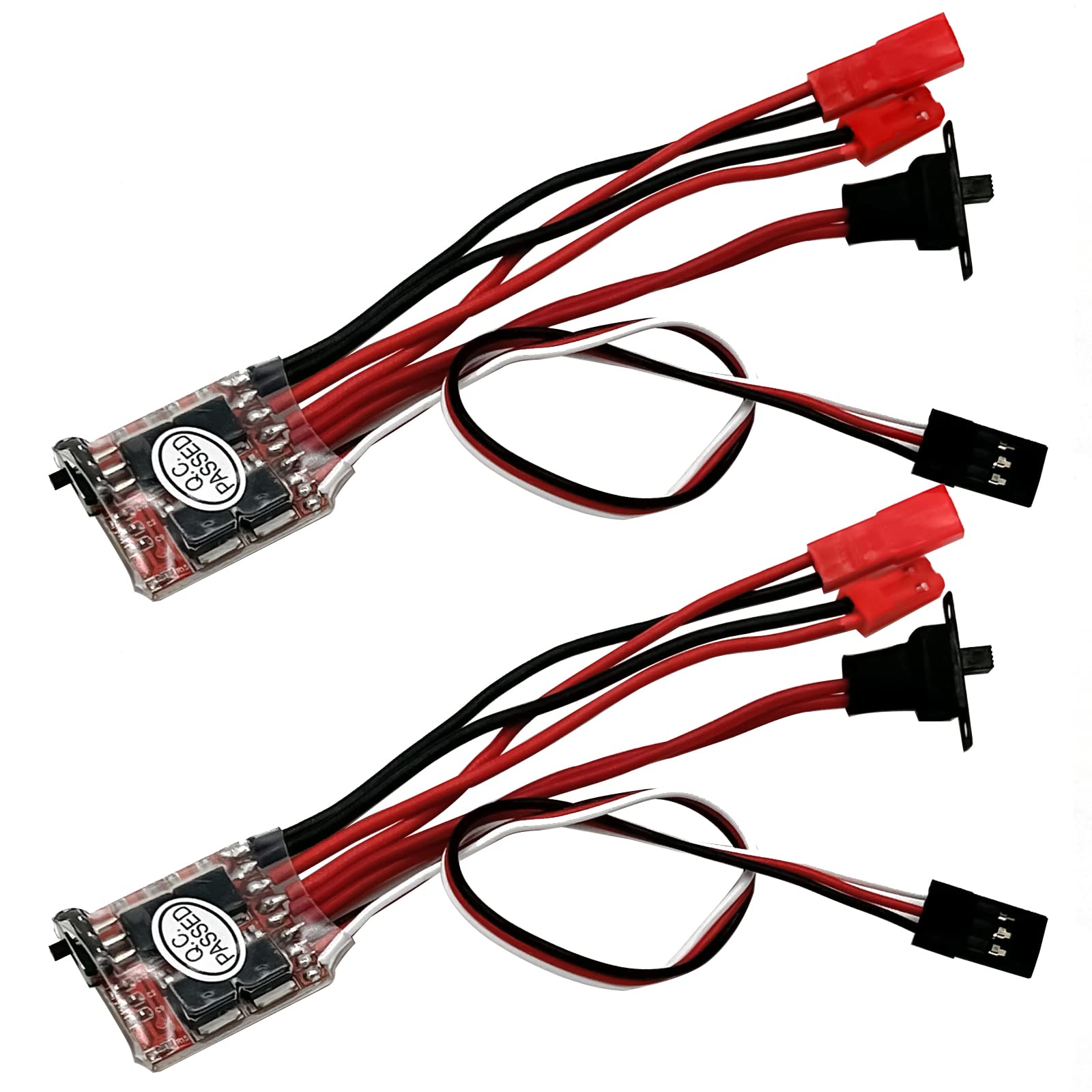 Photo 1 of 30A ESC Brushed Electronic Speed Controller with Brake for DIY Mini RC Car or Boat Crawler Tank (2pcs)
