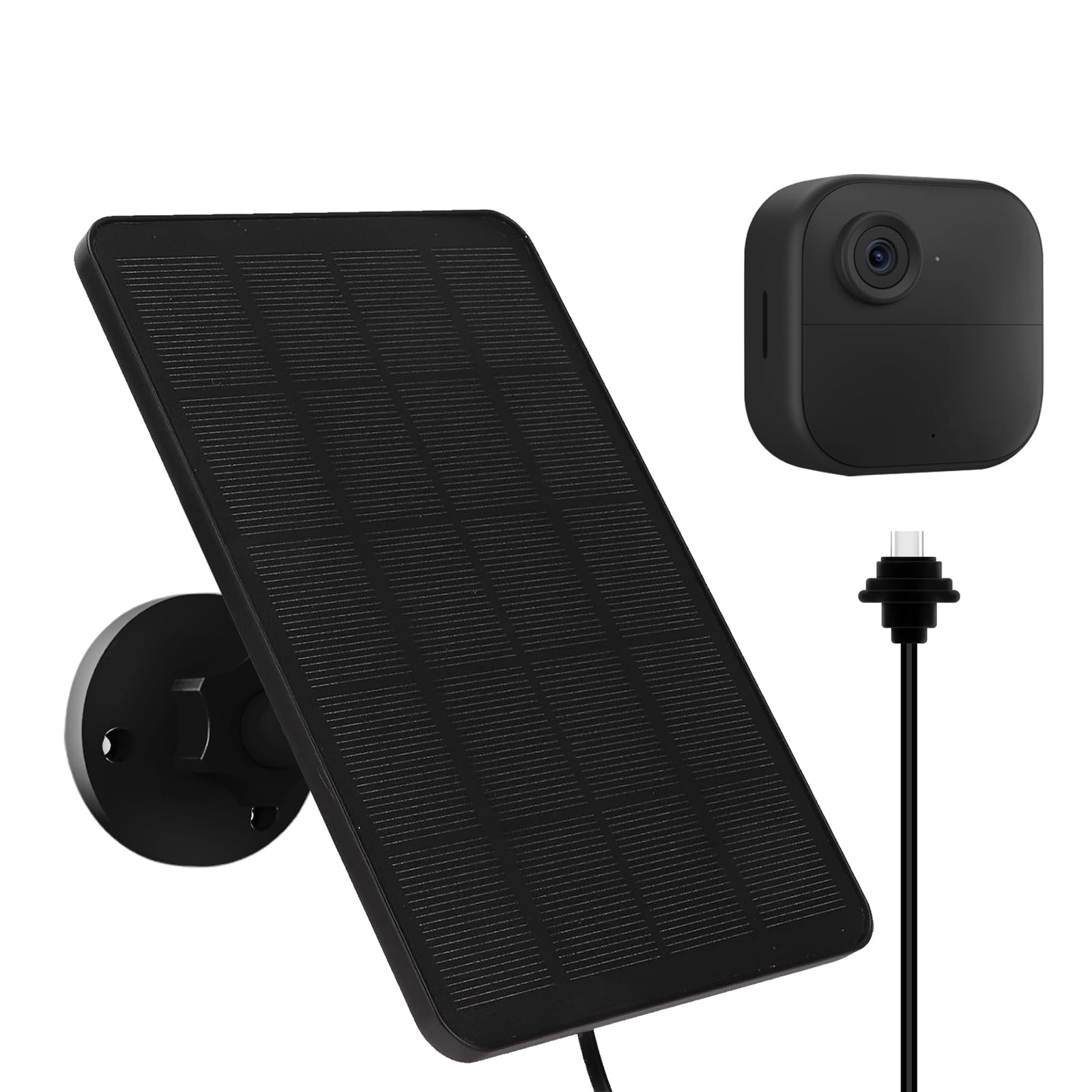 Photo 1 of Solar Panel for Blink Camera Outdoor, 4W Solar Panel with USB-C Port Compatible with Blink Outdoor 4 (4th Gen) Camera, Solar Panel for Blink Camera with Rubber Plug, IP65 Waterproof, 13.12ft Cable