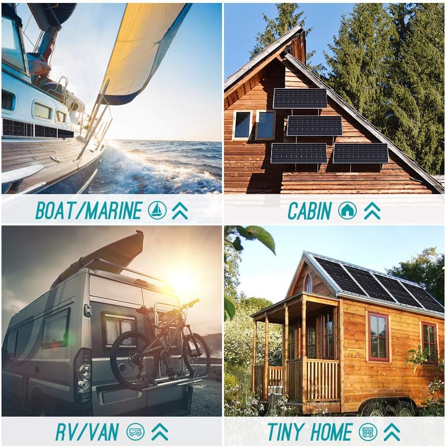 Renogy 100 Watt 12 Volt Monocrystalline Solar Panel, Compact Design 42.2 X 19.6 X 1.38 in, High Efficiency Module PV Power for Battery Charging Boat, Caravan, RV and Any Other Off Grid Applications : Garden & Outdoor