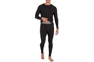 Fruit of the Loom Mens Recycled Waffle Thermal Underwear Set (Top and Bottom)