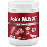 Joint Max TS Joint Supplement Vet Formulated Pain &amp; Inflammation Relief Treats Hip Dysplasia &amp; Arthritis, Glucosamine, Chondroitin, Turmeric, MSM, HA, Creatine, Omega 3 EPA + DHA.120 Soft Chews