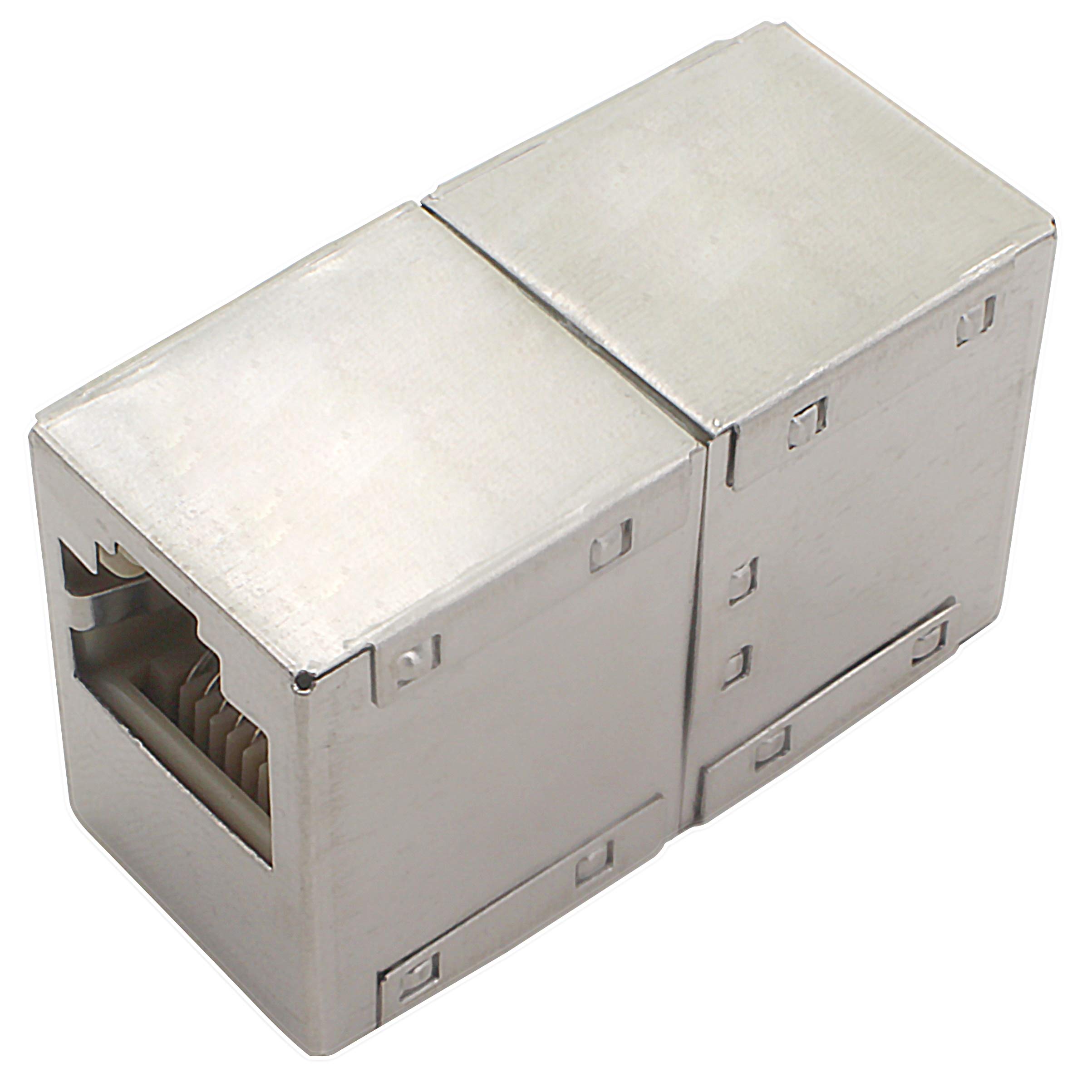 1aTTack.de Cat. 5 cable connectors cable connector RJ45 fully metal shielded compatible with Cat5 Cat6 Cat7 Cat8 1 piece