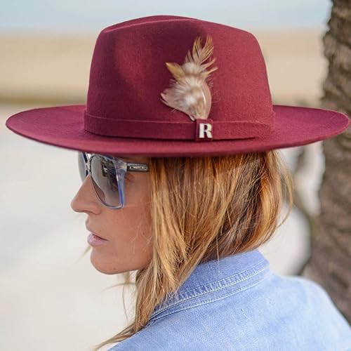 burgundy trilby hat
