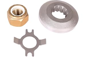 SOUTHMARINE Boat Engine 73345 92647M 73345A1 18-4233 Thrust Washer, 76281 Tab Washer, 69578Q1 18-3704 Propeller Nut for Mercury 25HP 30HP 35HP 40HP 45HP 50HP 60HP 70HP Outboard Motor Prop Shaft