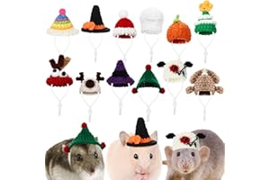 Silkfly 12 Pcs Hamster Hats Mini Hats for Snakes Small Animals Guinea Pig Hamster Bibs Clothes for Lizards Bearded Dragons Holiday Party Costume Accessories(Classic)