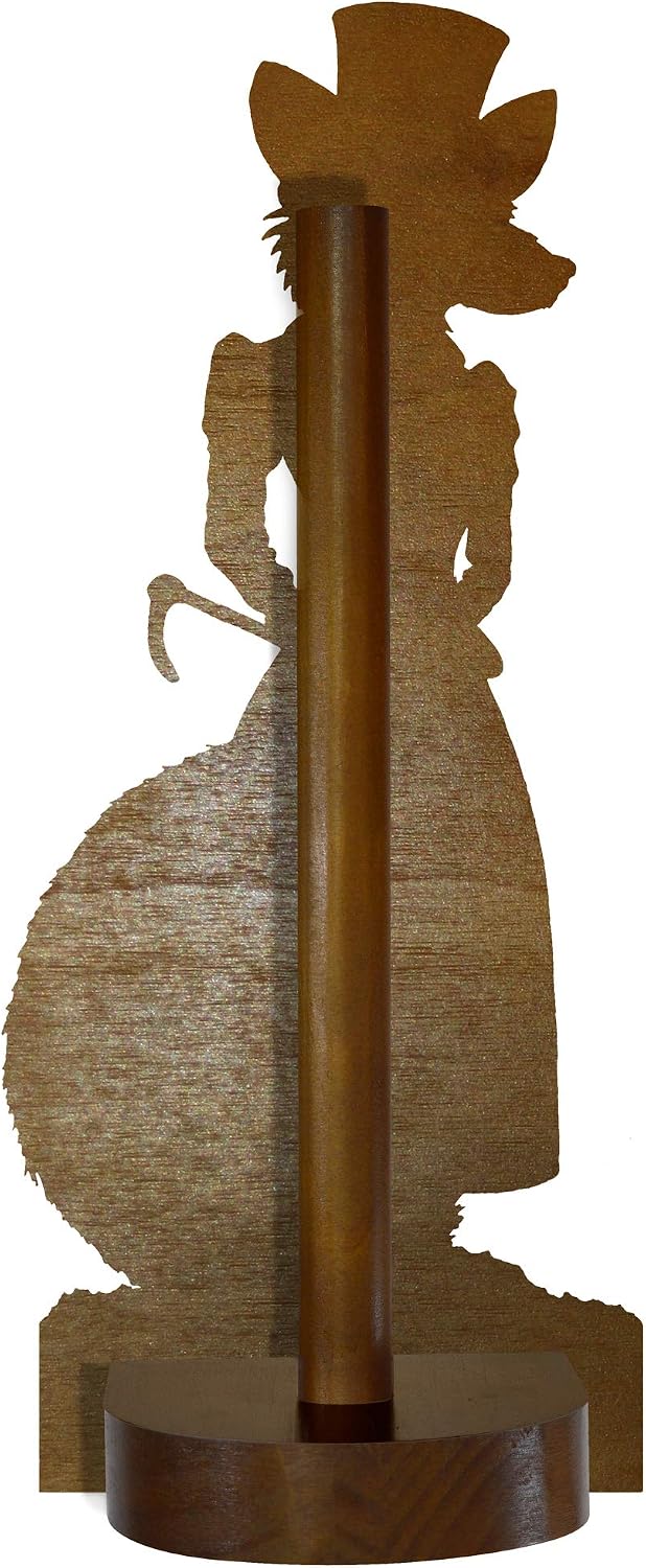 Looprints Fun Toilet Roll Storage & Kitchen Towel Holder Wooden Stand, Mrs Fox, Various Sizes - Image 4