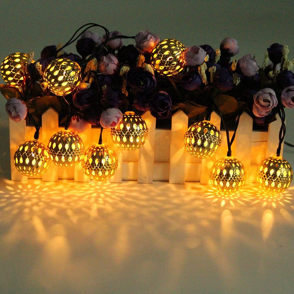 Solar luces de navidad, de fiesta y luces de cadena para día festivo