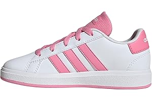 Adidas Unisex-Kids Grand Court 2.0, White/Bliss Pink/Core Black, 10.5/Little Kid