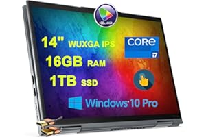 Lenovo ThinkPad X1 Yoga Gen6 2-in-1 Laptop 14" WUXGA IPS Touchscreen (400nits, 100% sRGB) Intel Quad-core i7-1165G7 Processor 16GB RAM 1TB SSD Thunderbolt4 Rapid Charging Win10Pro Grey + HDMI Cable