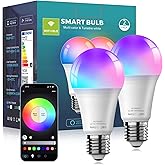 Tenmiro Smart Light Bulbs, 9W A19 Color Changing Light Bulb Work with Alexa, Google Assistant & Google Home, Music Sync WiFi 