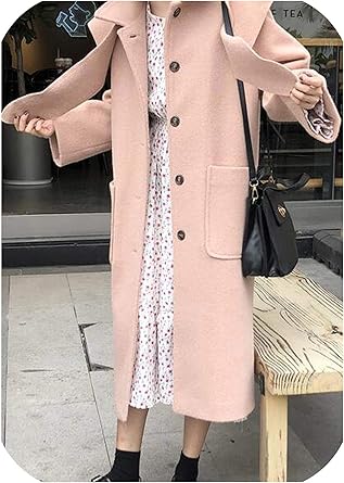 black wool blend coat womens