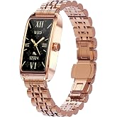 CNBRO Smart Watch for Women Ladies Fitness Watch Heart Rate Monitor Sleep Tracker Sport Modes Pedometer Call Notification Music &amp; Camera Control Elegant Smartwatch for Android iOS Phones (Pink Gold)