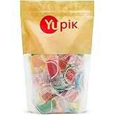 Yupik Wrapped Fruit Flavored Jelly Slices, 1 kg, Gluten-Free, Individually Wrapped Candy, Fruity Flavors, Sugary Coating, Del