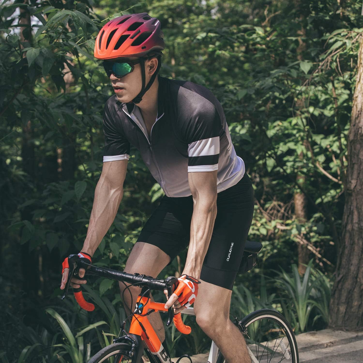 qualidyne Men's Bike Cycling Shorts, Bicycle Biking Riding Shorts, 3D Padded Half Pant -Quick Dry & Comfy: Clothing