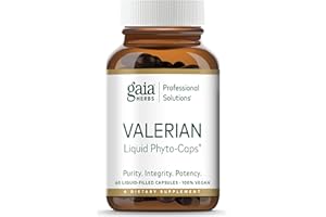 Gaia Herbs Pro Valerian - Support for Natural Sleep & Stress Relief - Valerian Root Capsules - 60 Vegan Liquid Phyto-Capsules (30 Servings)