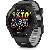 Garmin Forerunner 265 Running Smartwatch, Colorful AMOLED Display, Training Metrics and Recovery Insights, Black and Powder Gray (Renewed)