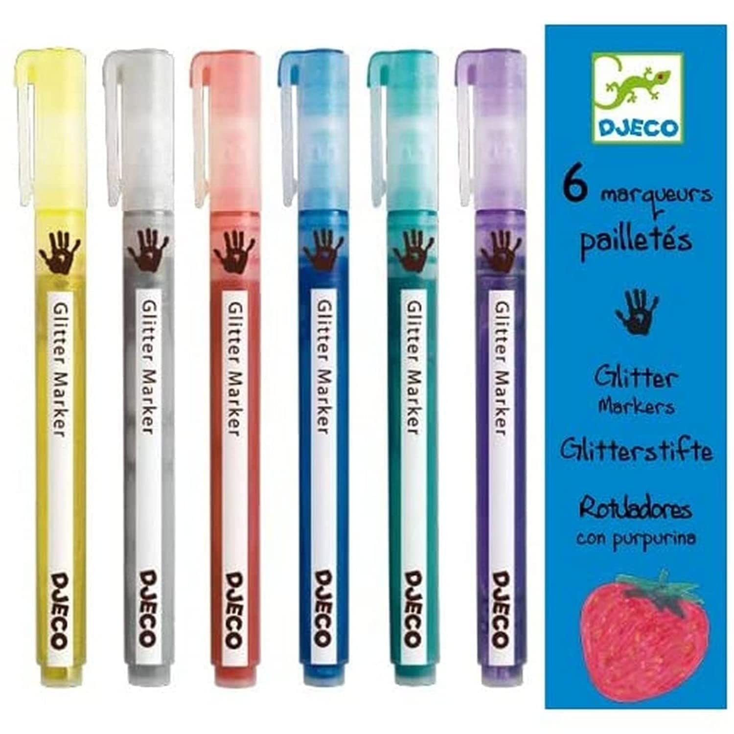 6 Glitter Markers