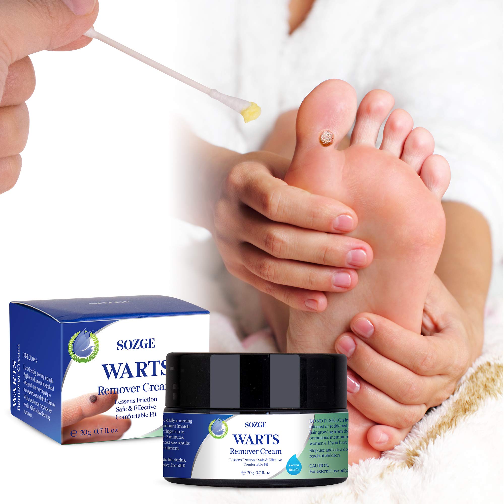 SOZGE Wart Cream Maximum Strength Wart Cream for Flat Warts, Plantar