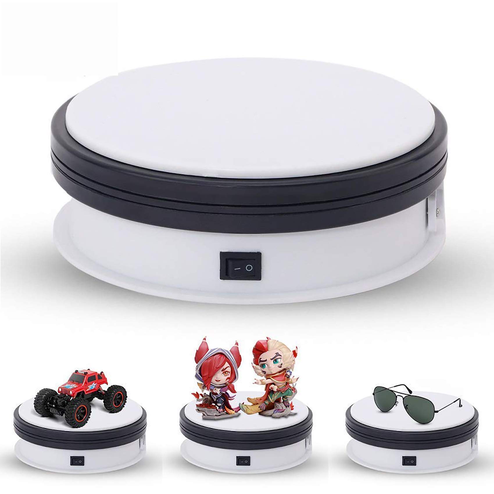 Yuanj Motorized Turntable Display, 360 Degree Electric Rotating Display