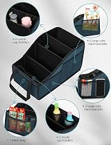YOHOOLYO Car Seat Organiser Backseat Storage 4 Cups 7 Pockets Blue view 5