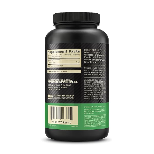 OPTIMUM NUTRITION L-GLUTAMINE MUSCLE RECOVERY POWDER, 10.6 OZ
