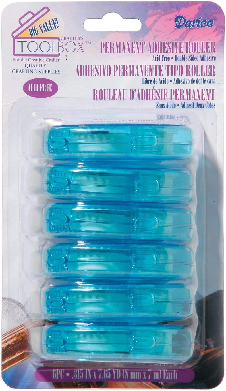 Darice Tape Roller Double Sided Adhesive 8mm x 7m 6 Pieces