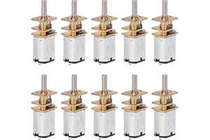 CNBTR 12mm DC Speed Reduction Gear Motor Gearwheel Replacement for GA12-N20 1000RPM Miniature Metal Electric 6V(DC1.5 to 12.0V) with 10mm Output Shaft Set of 10