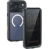 Evcing Magnetic for iPhone 17 Pro Max Waterproof Case, Built-in Screen & Camera Protector, Compatible with MagSafe, IP68 Full Body Dustproof Shockproof Military Phone Case, 6.9" Black