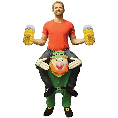 Morph Neu Huckepack Tragen Witzig Kostüm Unisex - Leprechaun'Mit selbst füllen Beine'