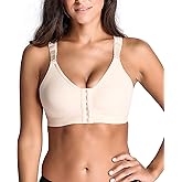 SHAPERX Women‘s Post-Surgery Front Closure Brassiere Sports Bra
