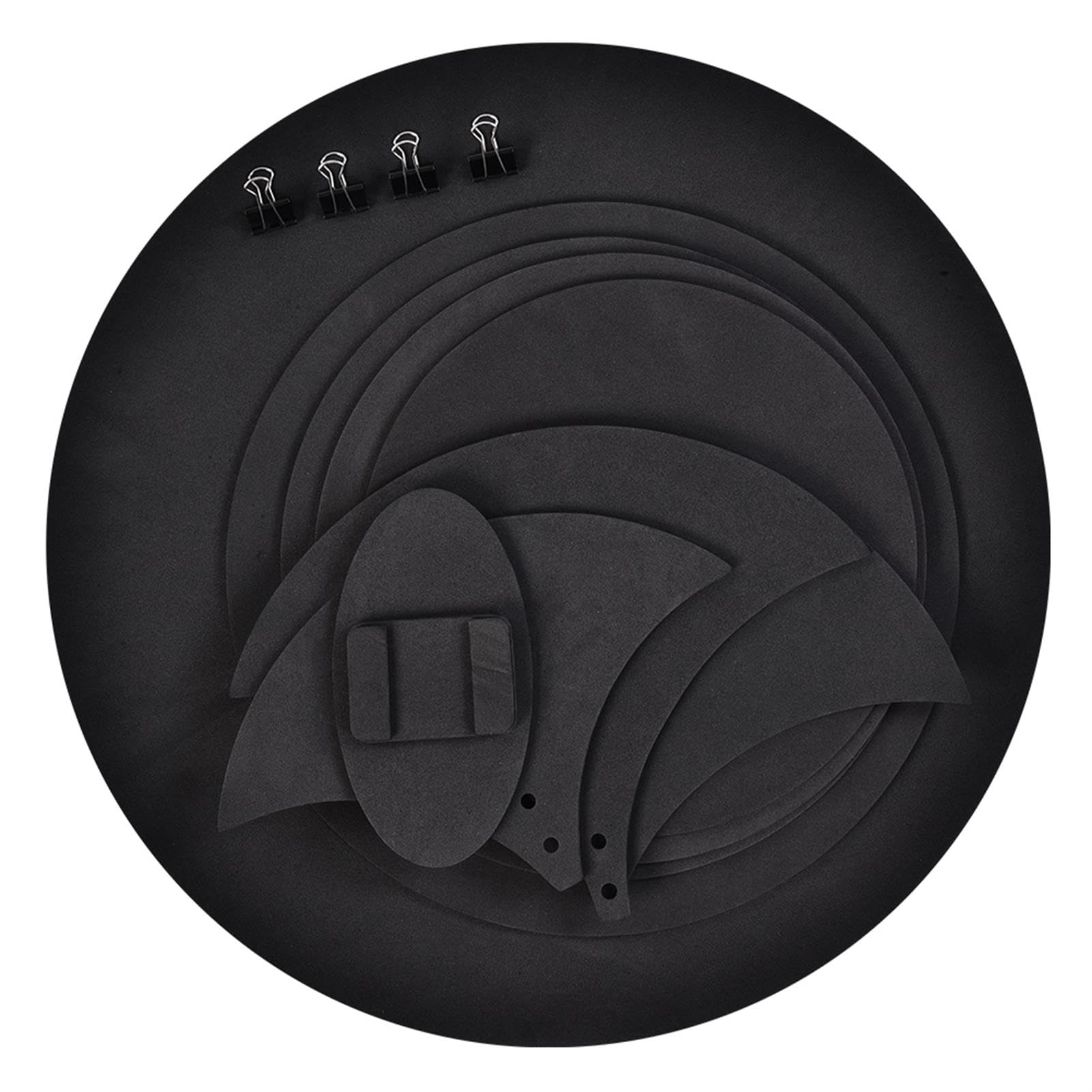 10Pcs Muffler Battery Pad Muto Drumming Practice Pad Bass Drums Sound off/Quiet Drum for Training Black