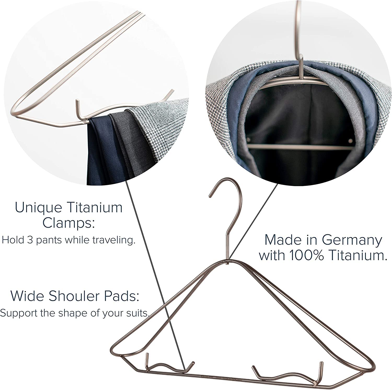 DEGELER DEGELER SkyHanger - Carry on Garment Bag with unique Titanium Suit Hanger for Men & Women - best-in-class functionality for wrinkle-free traveling - lightweight & water repellent nylon - Black