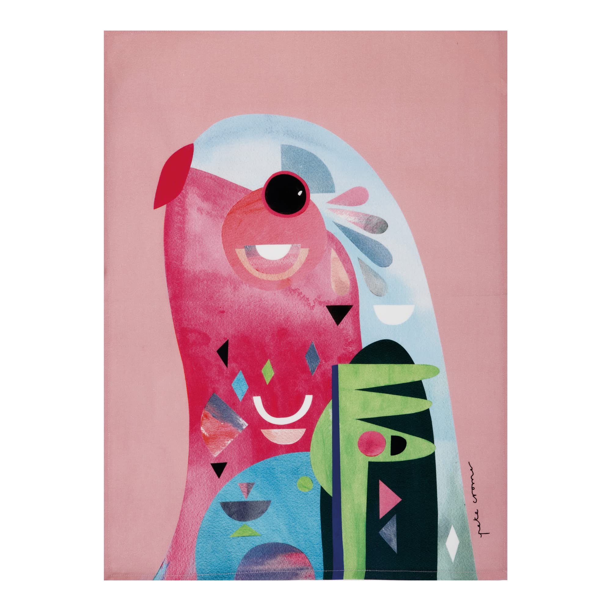 Maxwell & Williams Pete Cromer Bird Tea Towel, Parrot Print, 1% Cotton, 7 x 5 cm