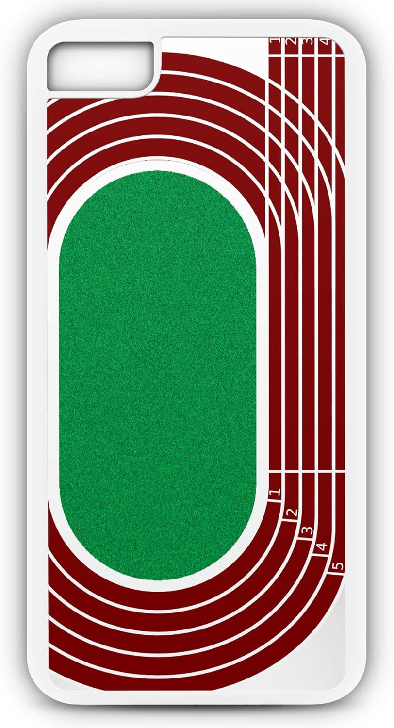 iPhone 8 Tough Case Fits iPhone 8 or iPhone 7 Track and Field 100 Yard Dash Hurdles 400 Meters Running Jumping 20643 Black Rubber White Plastic by TYD Designs