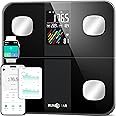 RunStar Smart Scale for Body Weight and Fat Percentage, High Accuracy Digital Bathroom Scale with Large Display for BMI Heart